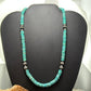 Sterling Silver Southwestern Style Turquoise Beads & Sterling Beads 18"-20" Necklace For Women