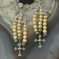 Carolyn Pollack Sterling Silver Mother Of Pearl & Cross Chandelier Earrings For Women