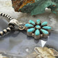 Sterling Silver Southwestern Style Turquoise Decorated Cluster Pendant For Women