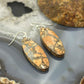 Sterling Silver Oval Maligano Jasper Slab Dangle Earrings For Women #511