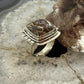 Sterling Silver Southwestern Style Square Asteroid Jasper Ring Size 8.25 For Women