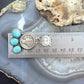 Genuine 1943 90% Silver Mercury Dime Coin w/Teardrop Turquoise Decorated Pendant