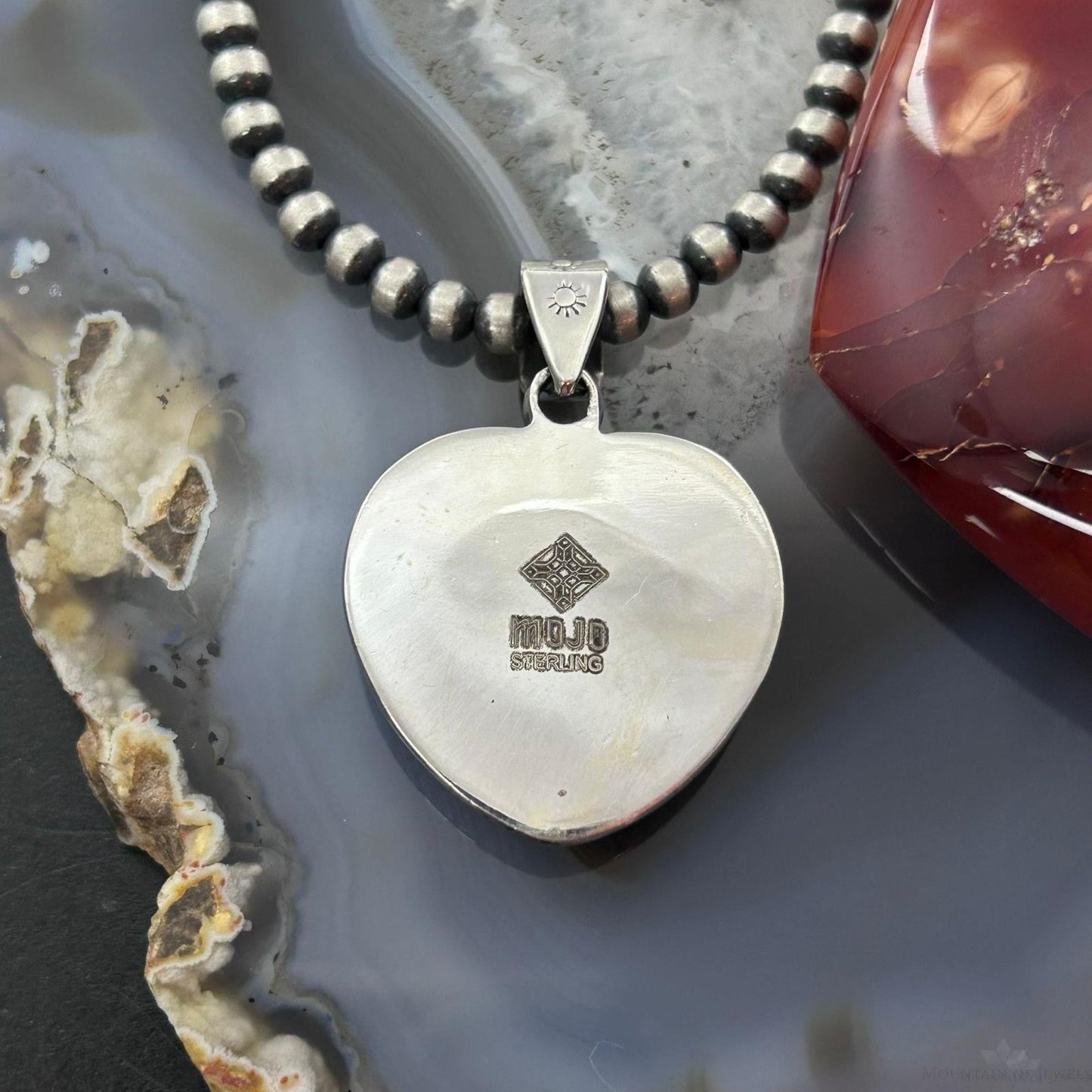 Sterling Silver Southwestern Style Wild Horse Decorated Heart Pendant For Women