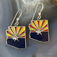 Carolyn Pollack Sterling Silver Arizona Enamel Double Sided Dangle Earrings For Women