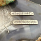 Michael Nez Native American Sterling Stamped Rectangle Dangle Earrings For Women