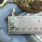 Sterling Silver Southwestern Style Golden Hill Turquoise Decorated Pendant For Women