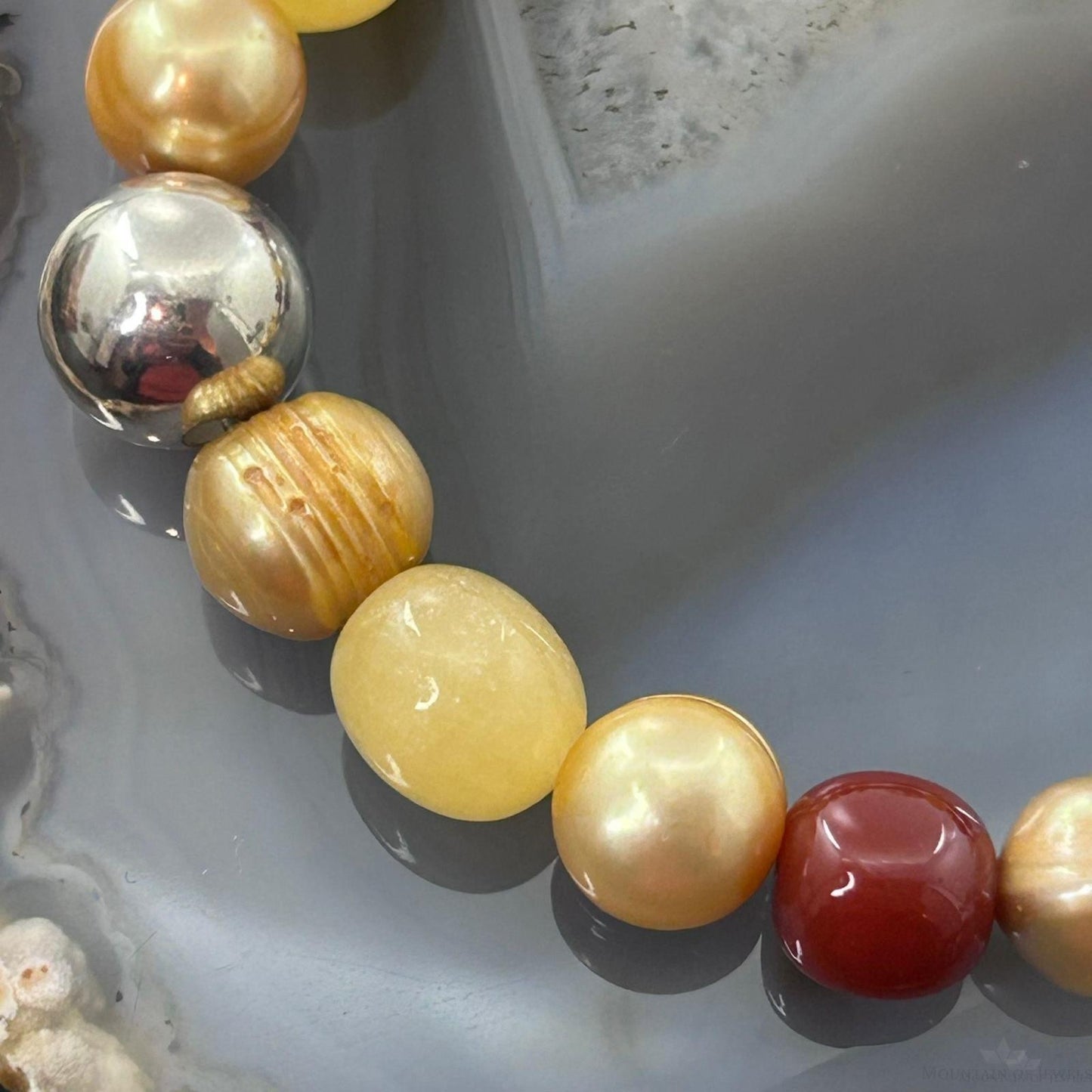 Carolyn Pollack Multi Stone Beaded 4mm-12mm Stretch Bracelet For Women