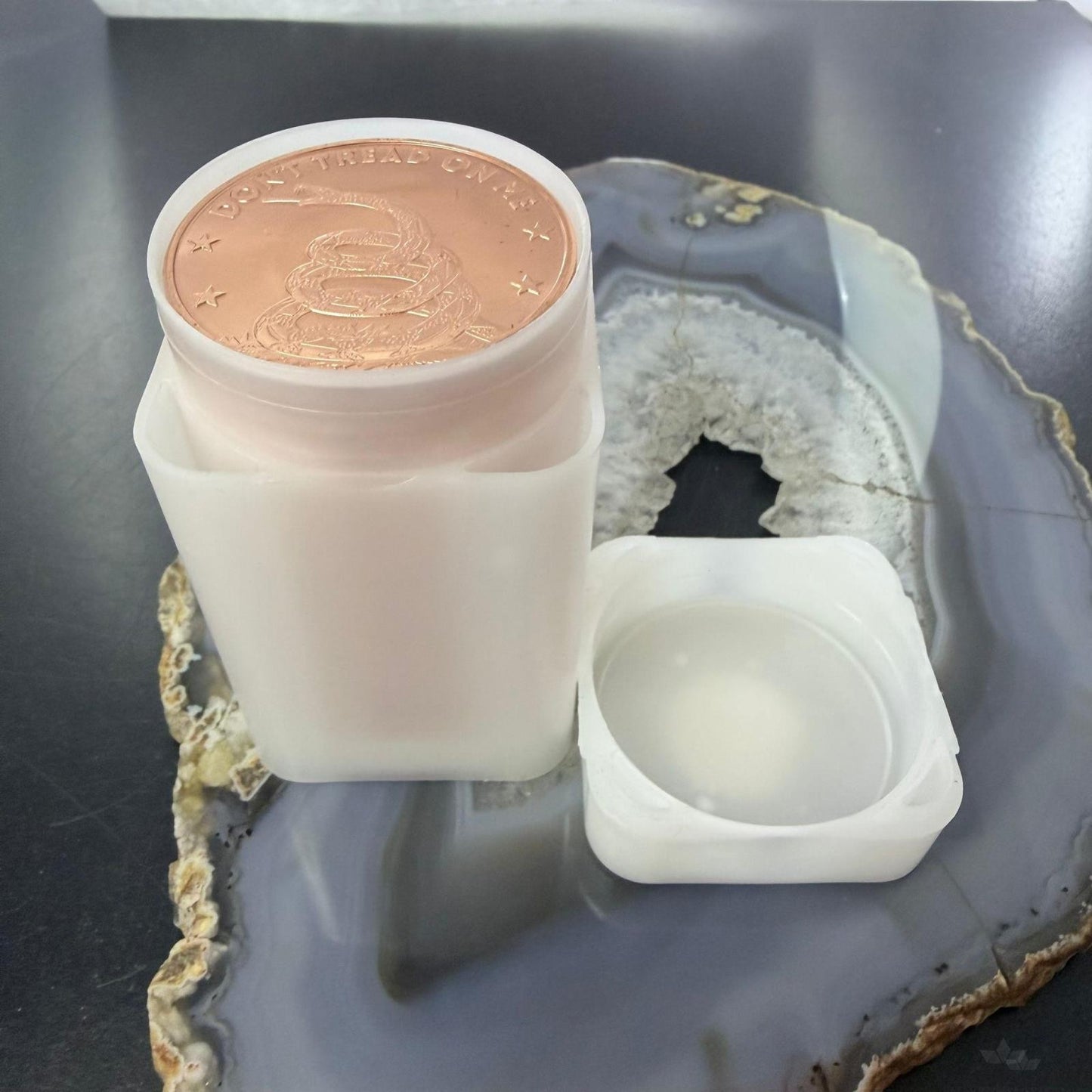 New Tube of 20 One AVDP Ounce .999 Fine Copper "Don't Tread On Me" Rounds Mint