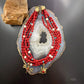 Carolyn Pollack Brass 5 Strands Red Jasper Beads w/Enhancer Necklace For Women