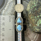 Southwestern Style Sterling Silver 2 Golden Hill Turquoise Ring Size 7 For Women