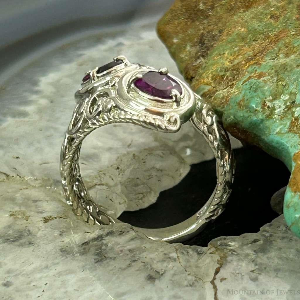 Carolyn Pollack Sterling Silver Faceted Tourmaline Doublet Ring Size 8 For Women