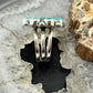 Sterling Silver Southwestern Style Mohave Turquoise Cluster Ring Size 8 For Women