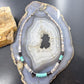 Vintage Native American Heishi and Turquoise & Onyx Beads 16" Necklace For Women