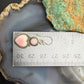 Sterling Silver Southwestern Style Heart Pink Conch Dangle Earrings For Women