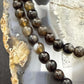 Sterling Silver Southwestern Style 8mm Smoky Onyx Beads 20" Necklace For Women