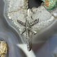 Cheyenne Custer Native American Sterling Silver Tufa Cast Dragonfly Unisex Pendant