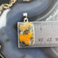Sterling Silver Southwestern Style Rectangle Yellow Jasper Pendant For Women