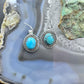 Sterling Silver Southwestern Style Oval Turquoise Dangle Earrings For Women