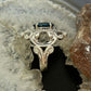 Carolyn Pollack Sterling Silver Faceted London Blue Topaz Decorated Ring For Women