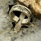 Vintage Native American Taos NM Sterling Silver Cast Zia Ring Size 7.5 For Women