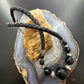 Carolyn Pollack Sterling Rounded & Faceted Onyx Beads Braided Leather Necklace For Women