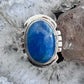 Sterling Silver Southwestern Style Oval Chrysocolla Ring Size 7.75 For Women