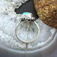 Sterling Silver Southwestern Style Teardrop Turquoise Adjustable Ring For Women