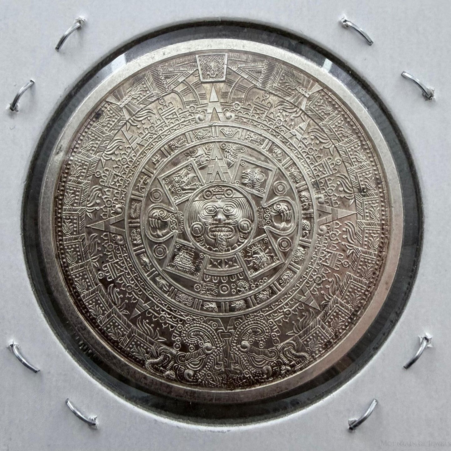 Mexico One Troy Ounce .999 Cuauhtemc Aztec calendar #12625-10DL.