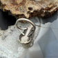 Vinatge Native American Silver Coral & Turquoise Leaf Ring Size 7.5 For Women