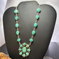 Sterling Silver Southwestern Style Tyrone Turquoise Cluster 18" Necklace For Women