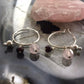 Carolyn Pollack Sterling Silver Removable Rose Quartz & Garnet Bead Hoop Earrings For Women