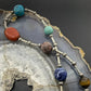 Carolyn Pollack Sterling Silver Cylinder, Beads and Multistone 34" Necklace For Women