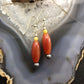 Carolyn Pollack Sterling Silver Faceted Yellow Jasper & Carnelian Bead Dangle Earrings For Women