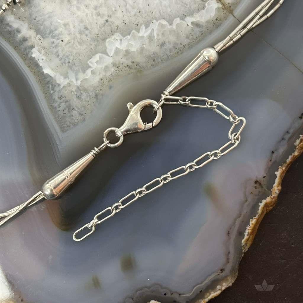 Carolyn Pollack Sterling Silver, Copper, MOP Flower 15"-18" Necklace For Women