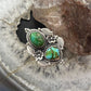 Sterling Silver Southwestern Style 2 Sonora Gold Turquoise Adjustable Ring For Women
