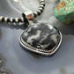 Sterling Silver Southwestern Style White Buffalo Heart Pendant For Women