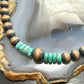 Southwestern Style Copper 8-10mm Navajo Pearl Beades &Turquoise 18"-20" Necklace For Women