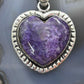 Sterling Silver Southwestern Style Charoite Decorated Heart Pendant For Women