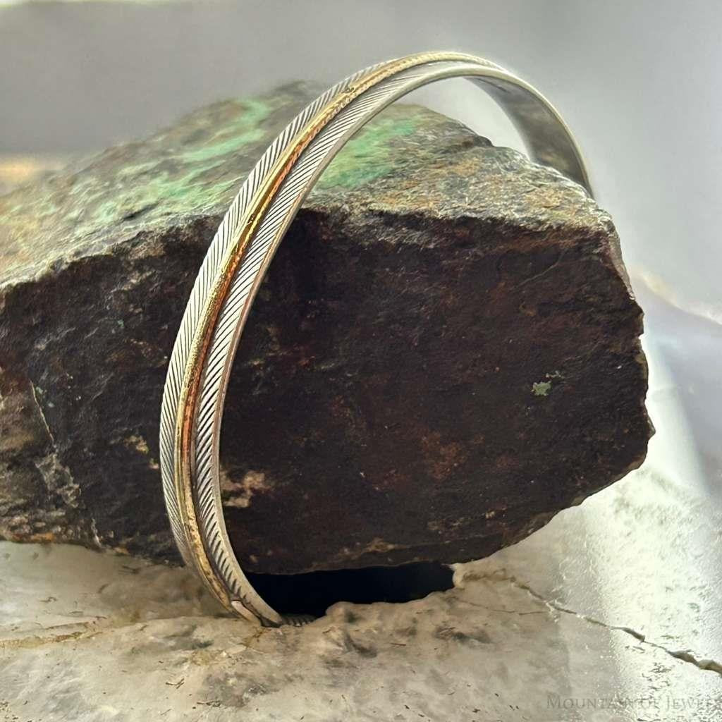 Lena Platero Native American Sterling Silver & Gold Plated Bracelet For Women