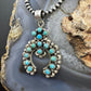 Sterling Silver Southwestern Style Multi Turquoise Decorated Naja Pendant For Women