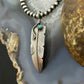 Chris Charley Native American Sterling Turquoise Dot Feather Unisex Pendant