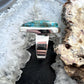 Sterling Silver Southwestern Style Teardrop Azurite Malachite Ring Size 7 For Women