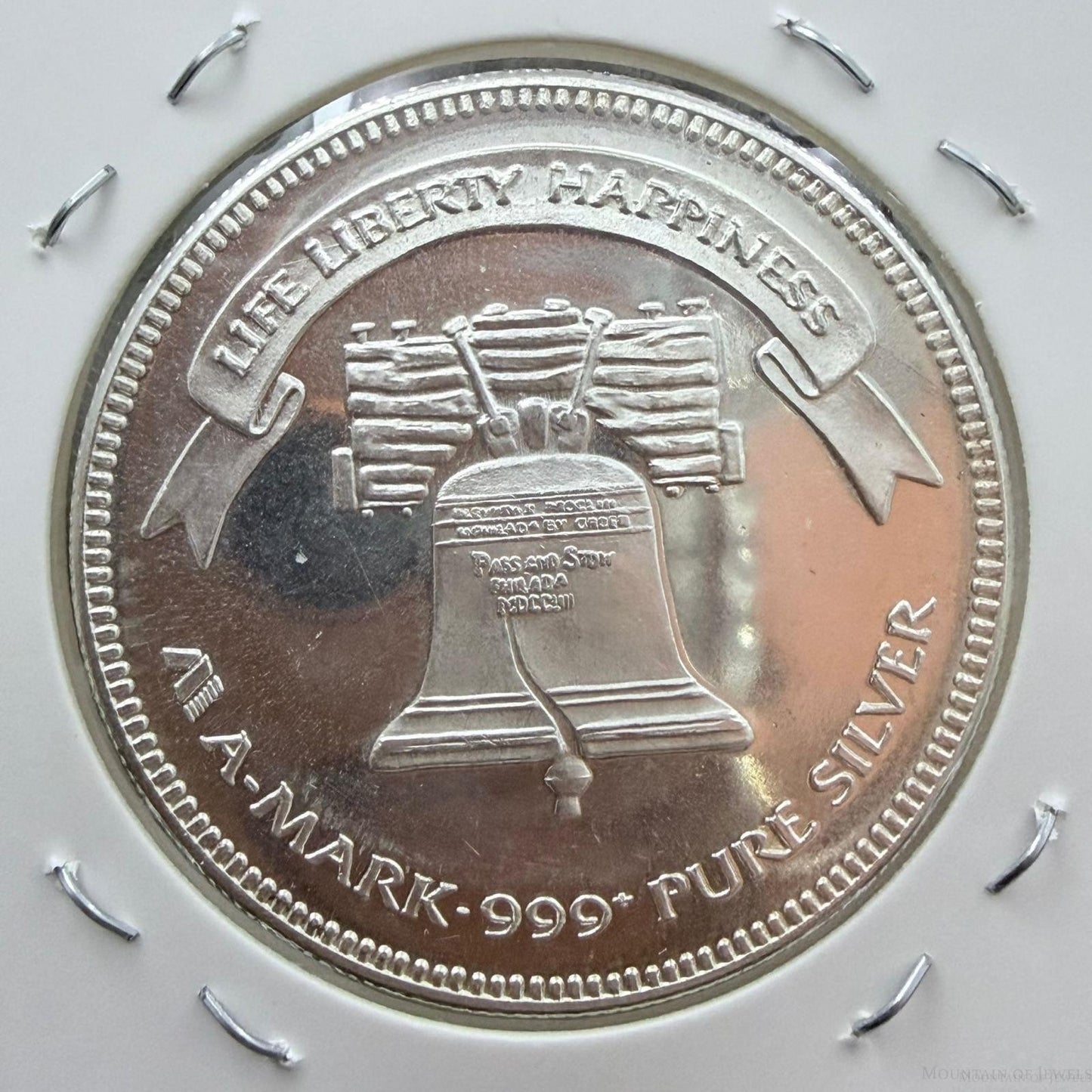 1985 US One Troy Ounce .999 Fine Silver Round Liberty Silver XF #121325-9DE