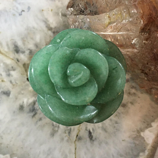 Carolyn Pollack Southwestern Style Sterling Silver Aventurine Rose Ring For Women