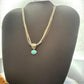 Vintage Liquid Silver 10 Strands w/Pendant Bear & Turquoise Necklace For Women