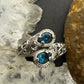 Carolyn Pollack Sterling Silver Faceted London Blue Topaz Bypass Ring For Women