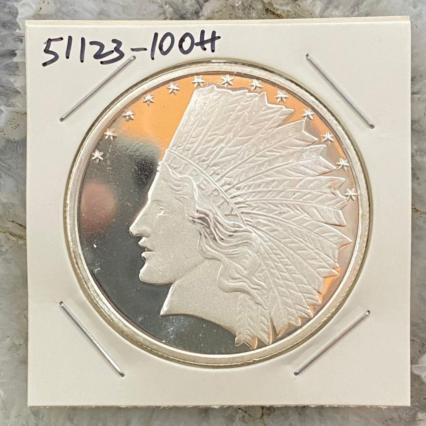 1.0 Ozt US Indian Head Design .999 Fine Silver From SilverTowne BU #51123-10OH