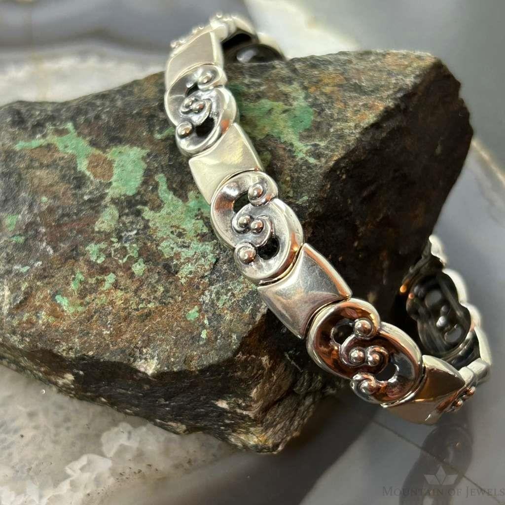 Carolyn Pollack Sterling Silver Swirl Stretch Bracelet For Women