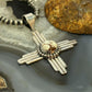 Sterling Silver Southwestern Style Round Wild Horse Unisex Zia Pendant #3