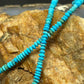 Sterling Silver 4mm Saucer Turquoise Beads 17" Necklace For Women